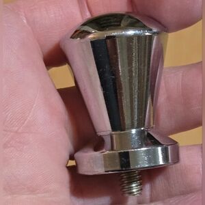 Heavy Lamp Finial Stainless Steel Decorative Cap Engraved "K"